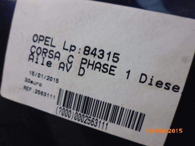 Aile avant droit opel corsa c phase 1