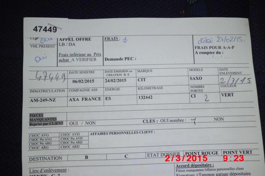 Serrure avant droit CITROEN SAXO PHASE 1 Essence - 1