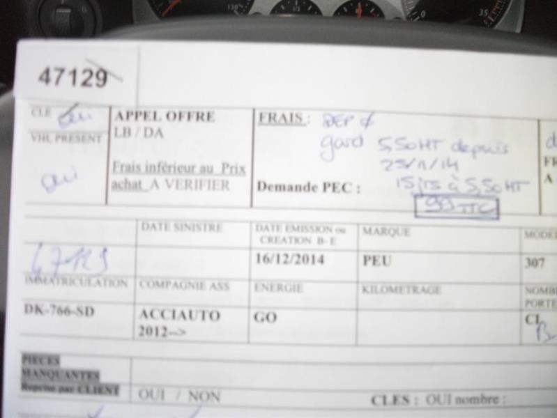 Compteur PEUGEOT 307 PHASE 2 BREAK Diesel - 1
