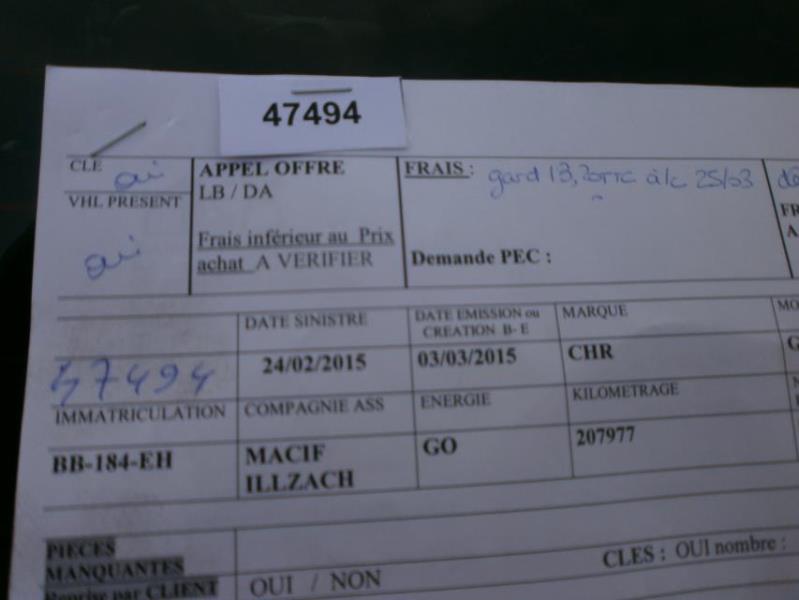 Commande chauffage CHR G.VOYAGER Diesel - 1