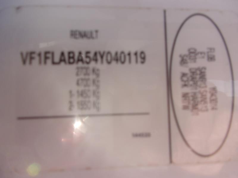 Image Eclairage de plaque - RENAULT TRAFIC 2