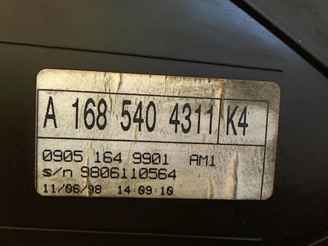 Image Compteur - MERCEDES CLASSE A 168
