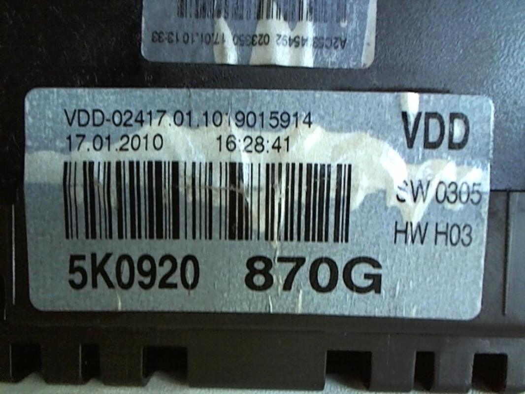 Image Compteur - VOLKSWAGEN GOLF 6