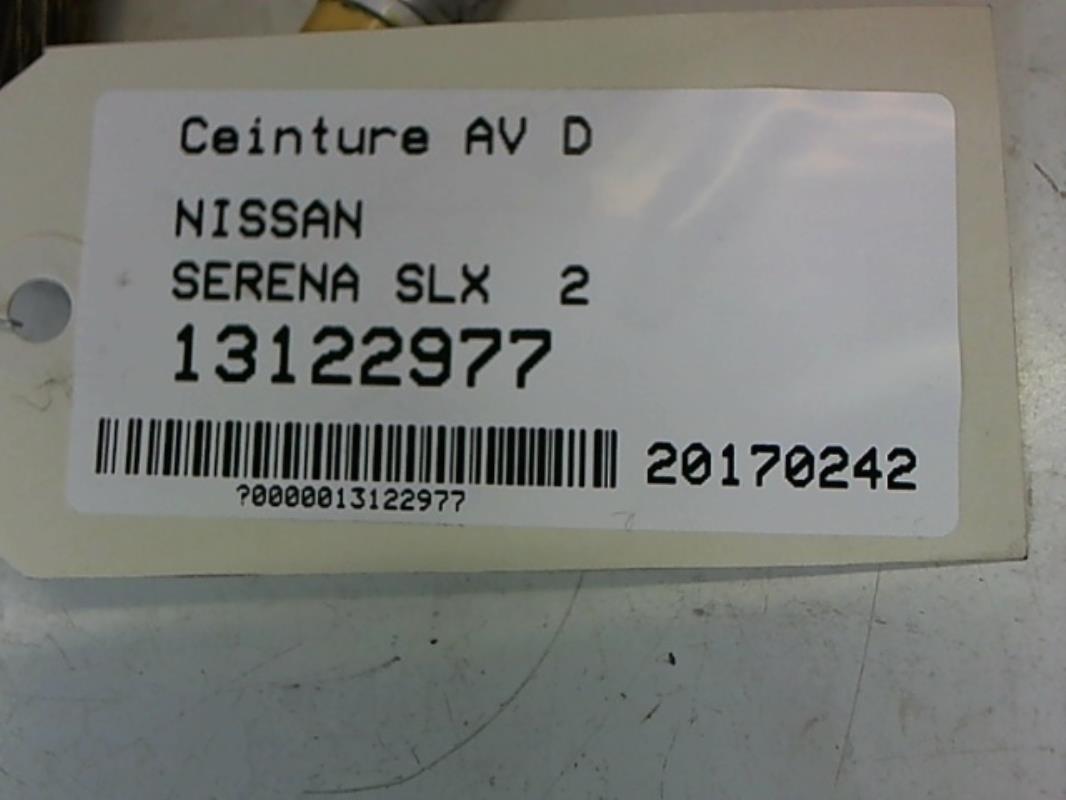 Cintura di sicurezza anteriore destra NISSAN SERENA 1 PHASE 1 Gasolina - 1