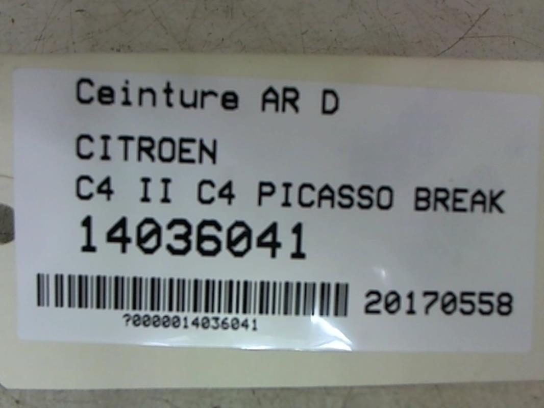 Image Ceinture arriere droit - CITROEN C4