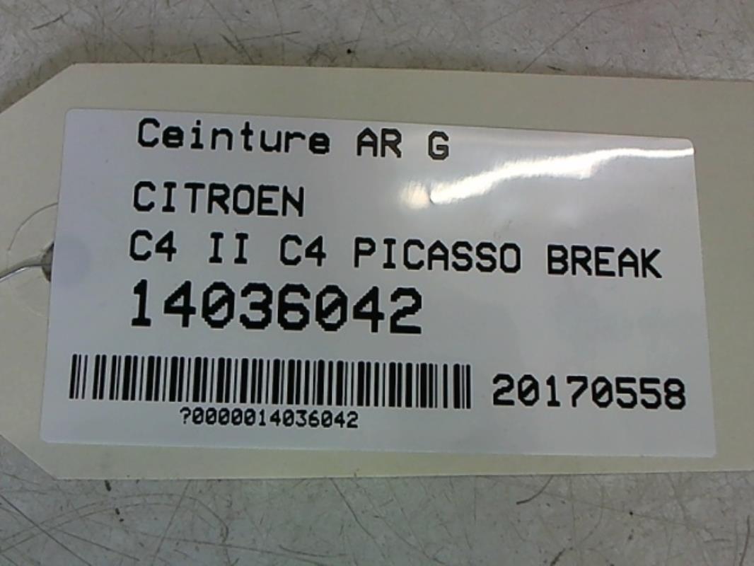 Cintura di sicurezza posteriore sinistra CITROEN GRAND C4 PICASSO PHASE 1  - 1
