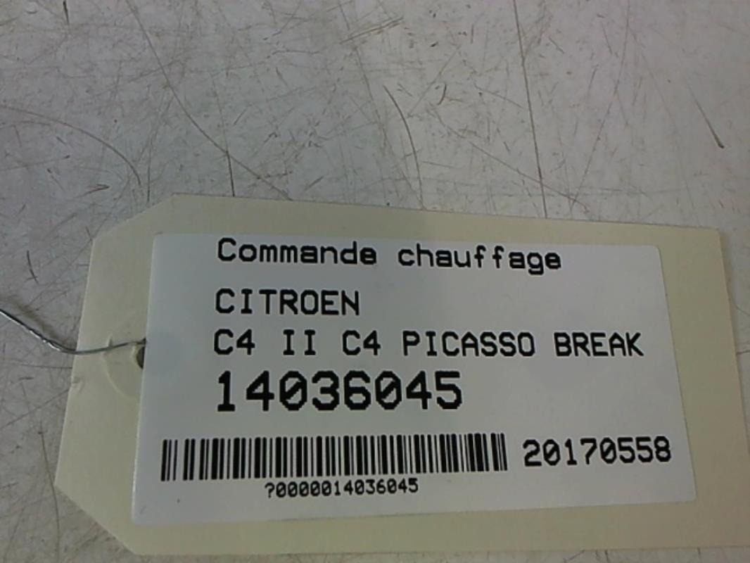 Image Commande chauffage - CITROEN C4
