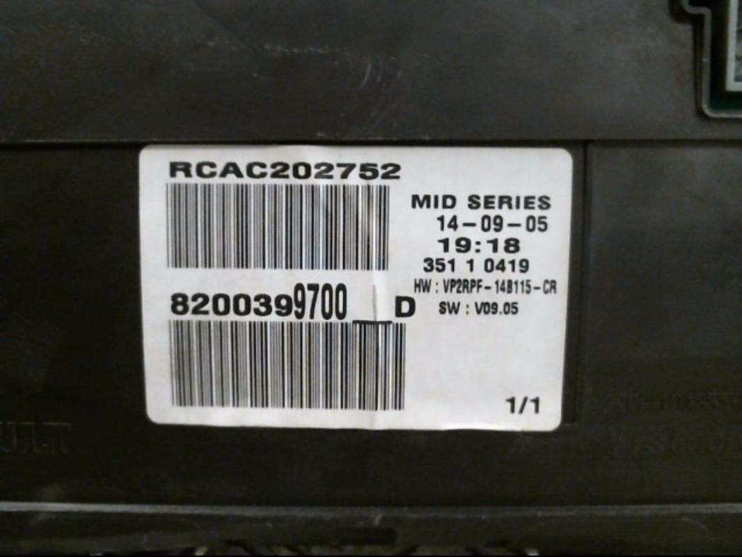 Compteur RENAULT MEGANE 2 PHASE 1 Diesel - 1
