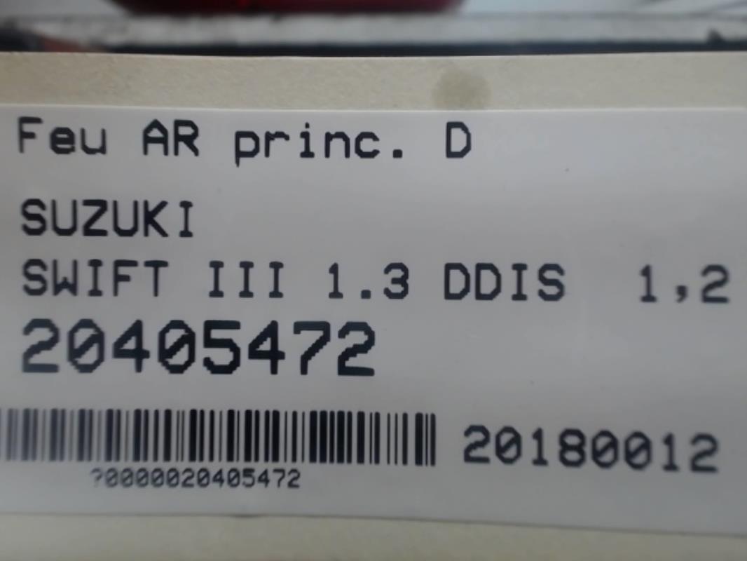 Fanale posteriore principale destro (luci) SUZUKI SWIFT 3 Diésel - 1