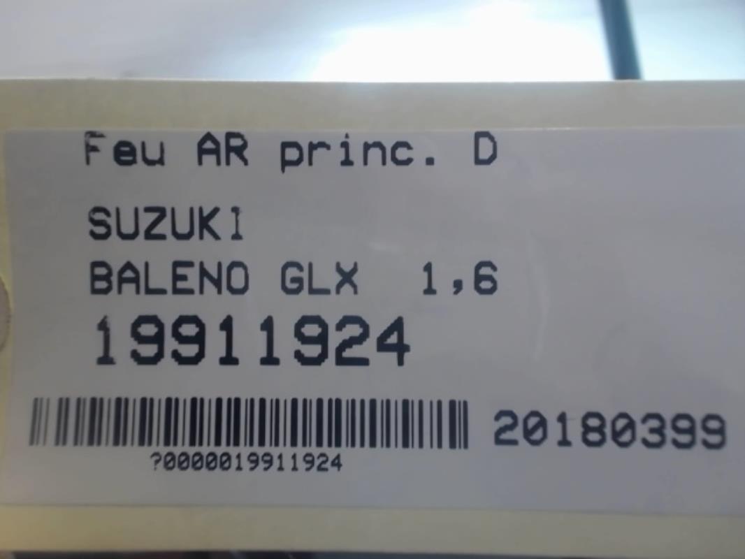 Image Feu arriere principal droit (feux) - SUZUKI BALENO 1