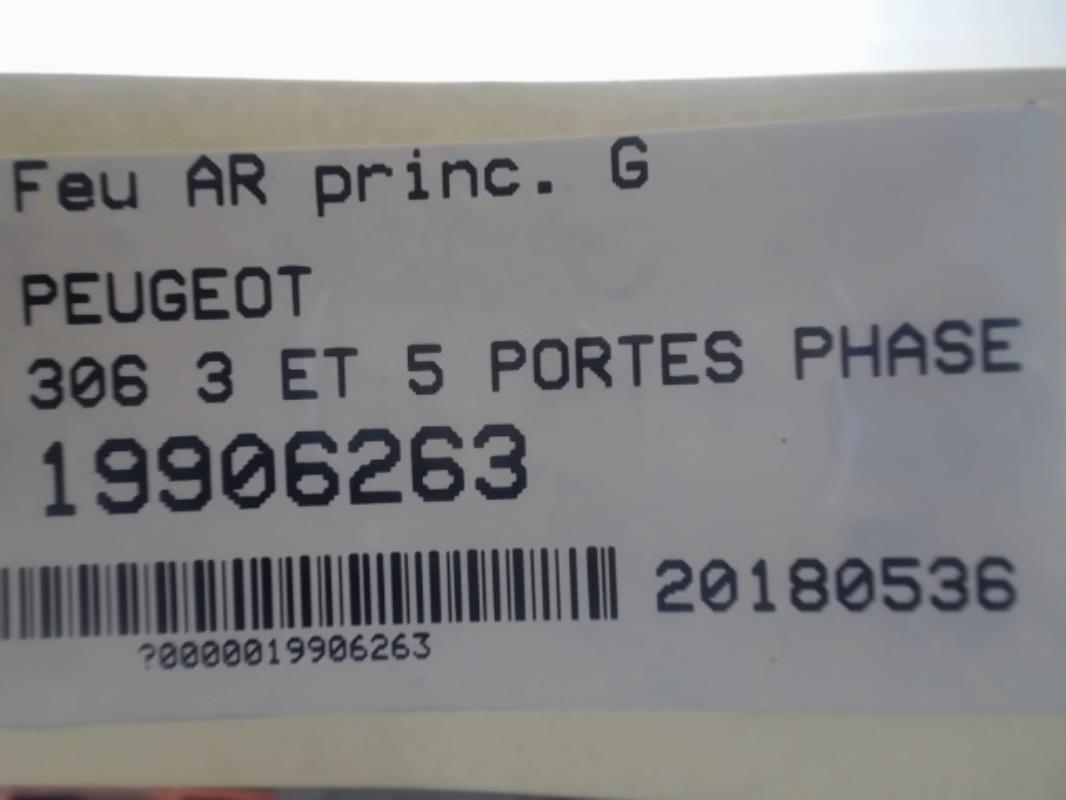 Image Feu arriere principal gauche (feux) - PEUGEOT 306