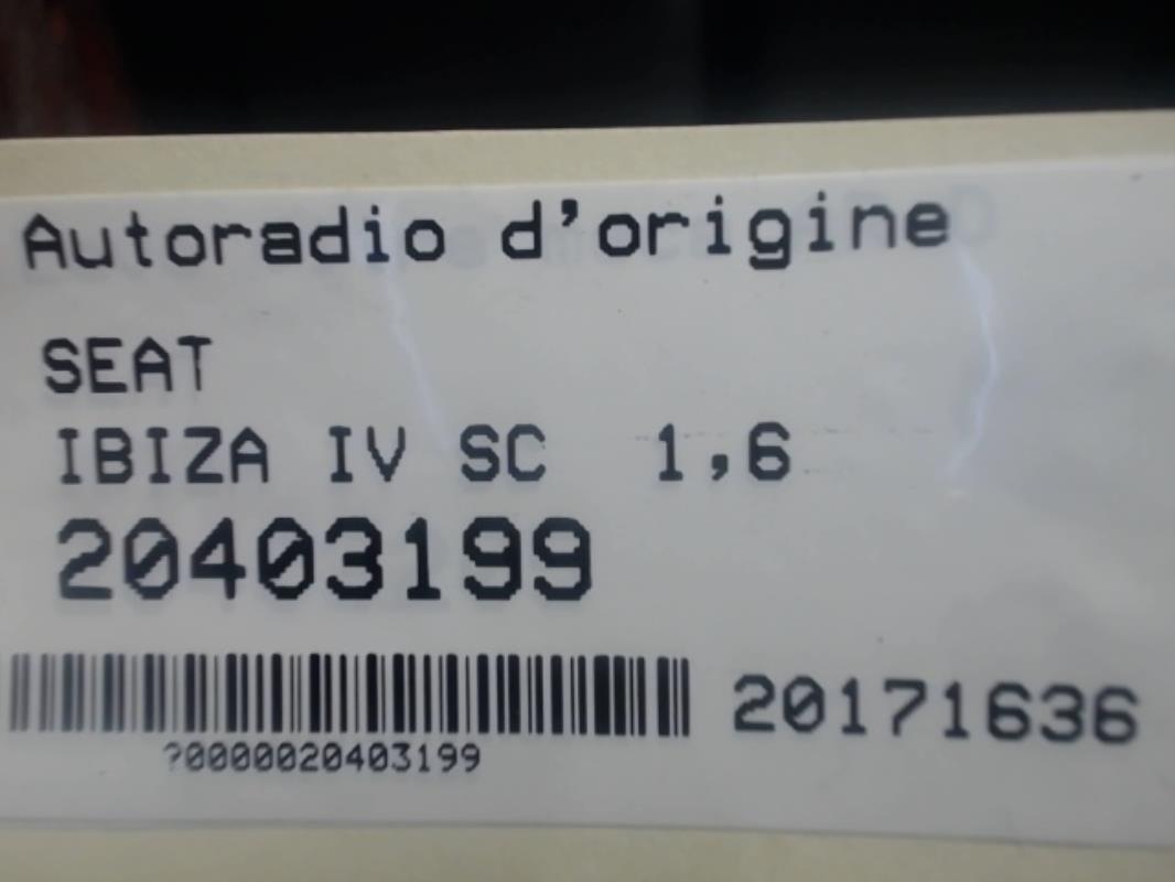 Image Autoradio d'origine - SEAT IBIZA 4