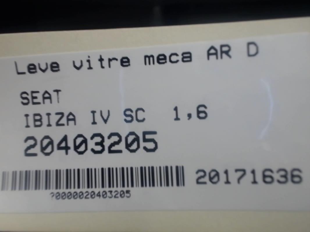 Alzacristalli manuale posteriore destro SEAT IBIZA 4 PHASE 1 Diésel - 1