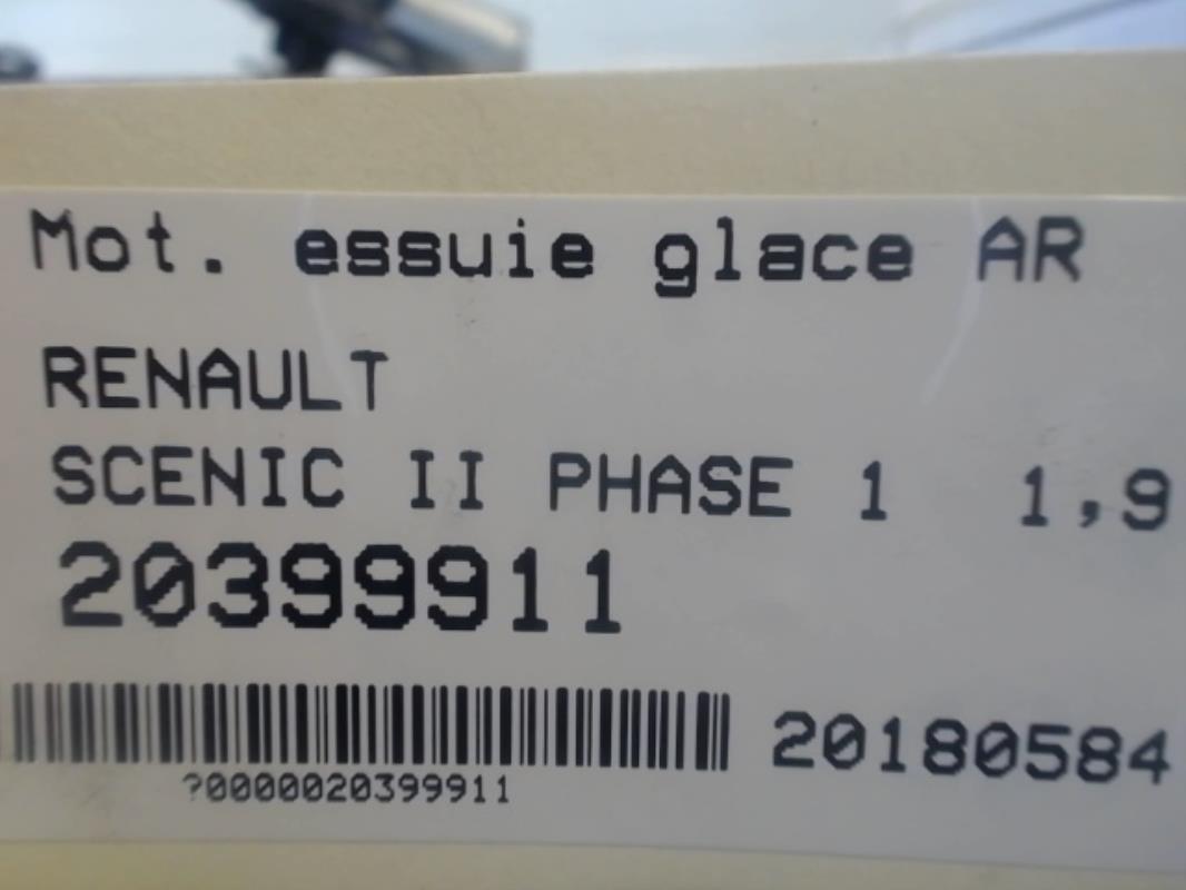 Image Moteur essuie glace arriere - RENAULT SCENIC 2