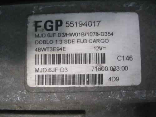 Centralina motore Fiat I Doblo (223) Cargo 1.3 JTD 16V  - 1