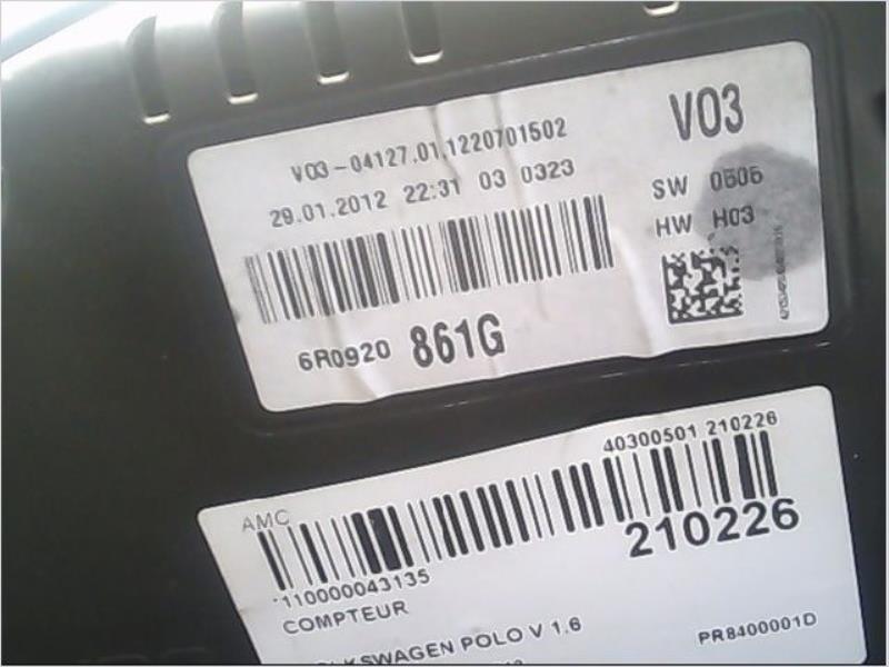 Compteur VOLKSWAGEN POLO V Diesel - 1