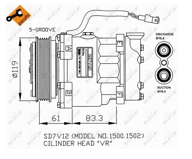 Compressore clima PEUGEOT 106 II (1A_, 1C_) 1.5 D Diésel - 1