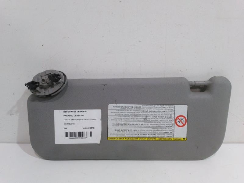 Visiera parasole destra TOYOTA YARIS (KSP9/SCP9/NLP9) Básico Gasolina - 1