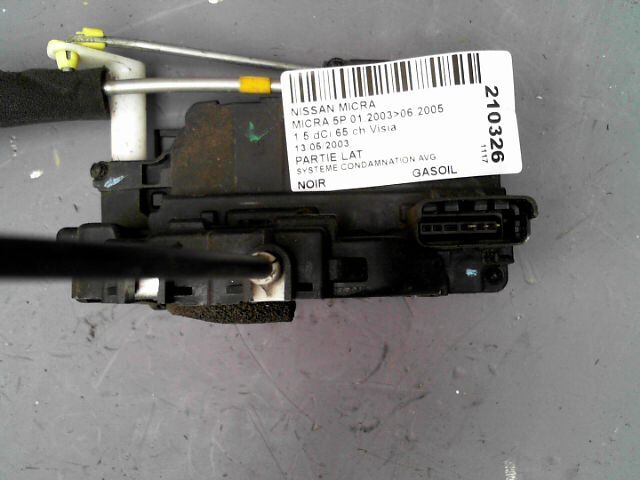 Serrure avant gauche NISSAN MICRA 1.5 dCi 65 ch Visia Diesel - 1
