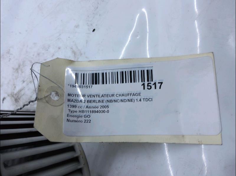 Ventilateur chauffage MAZDA 2 - 1 Diesel - 1