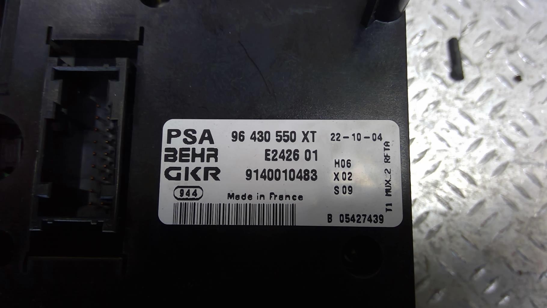 Commande chauffage PEUGEOT 206 PHASE 1 BREAK Diesel - 1