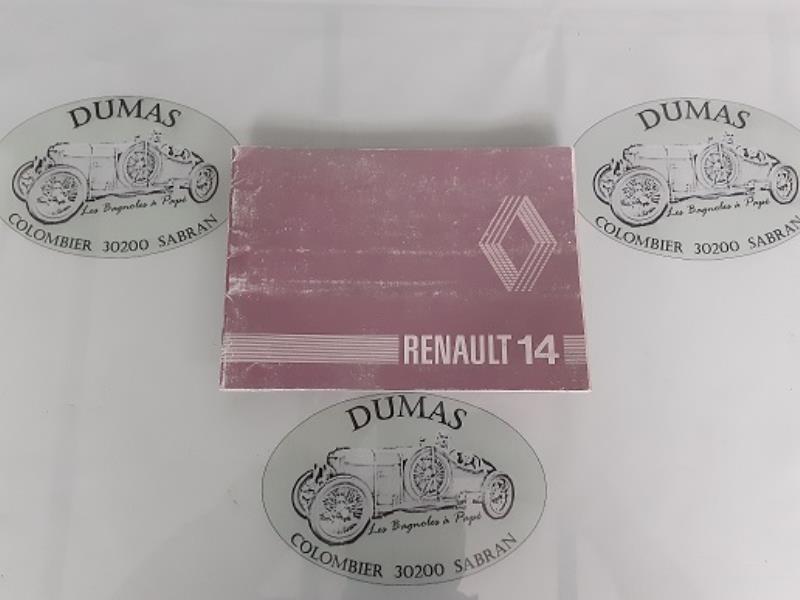 Carnet de bord RENAULT R14 PHASE 2 Essence - 1