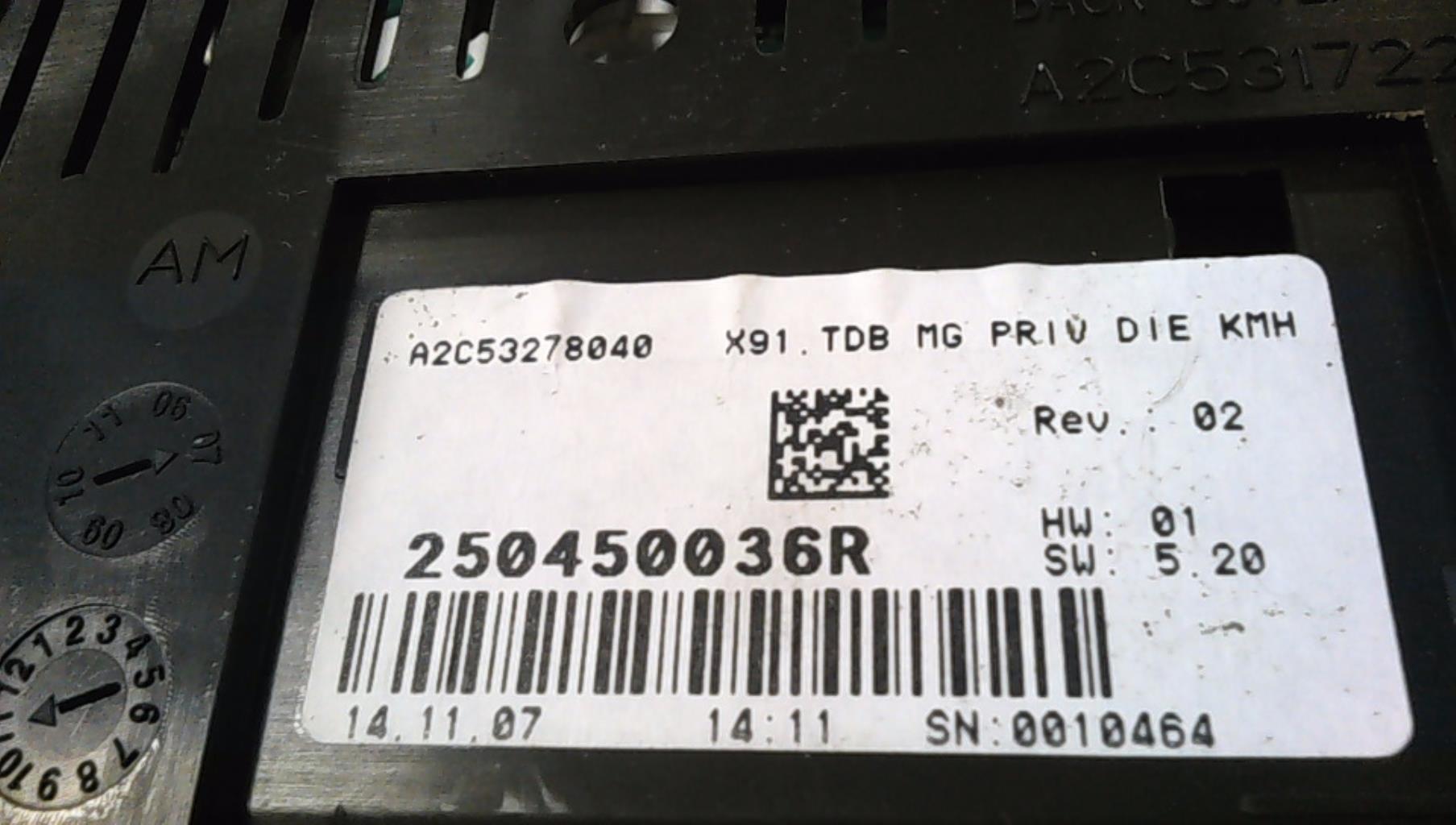 Compteur RENAULT LAGUNA 3 PHASE 1 Diesel - 1