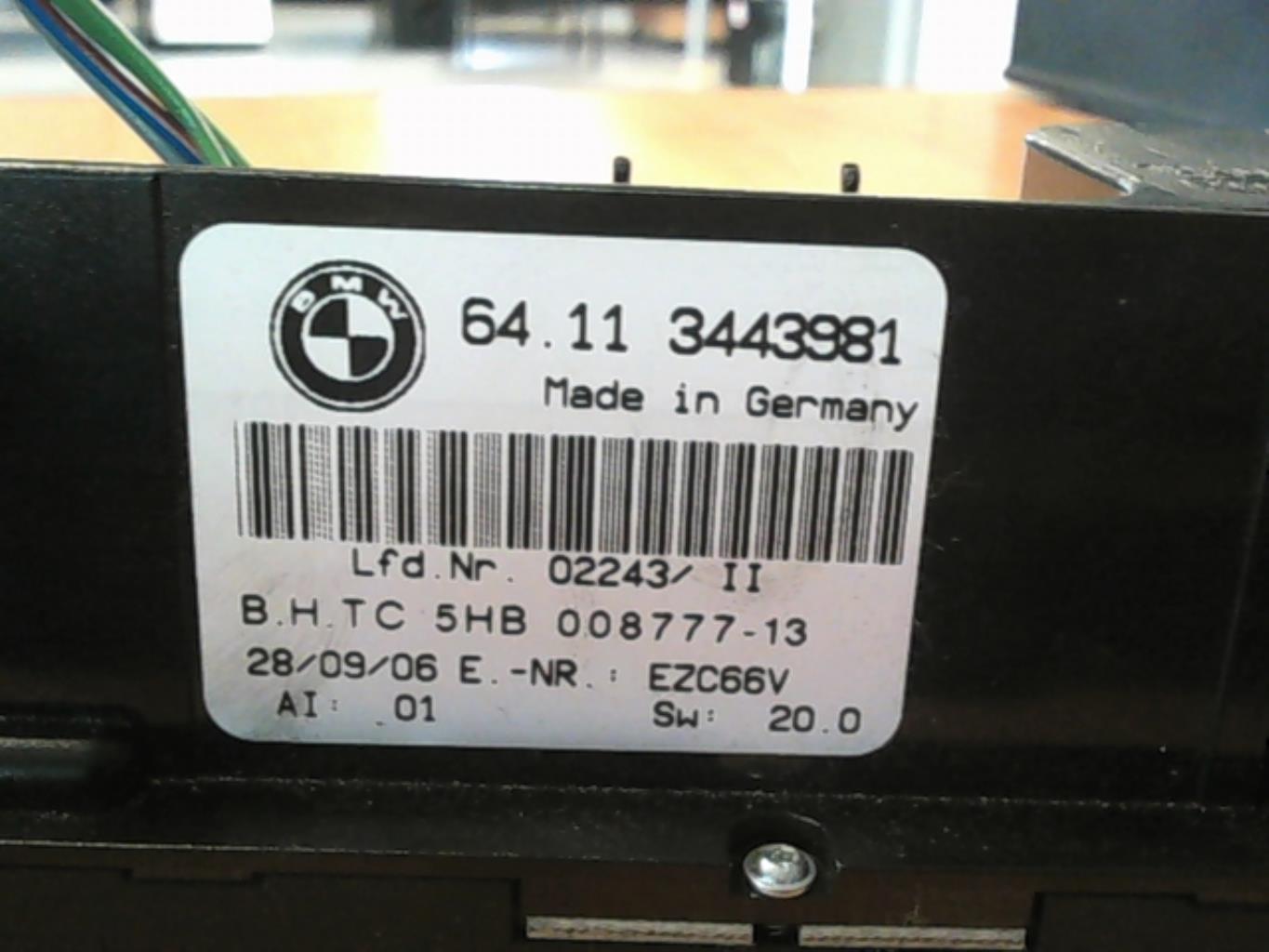 Commande chauffage BMW X3 E83 PHASE 2 Diesel - 1