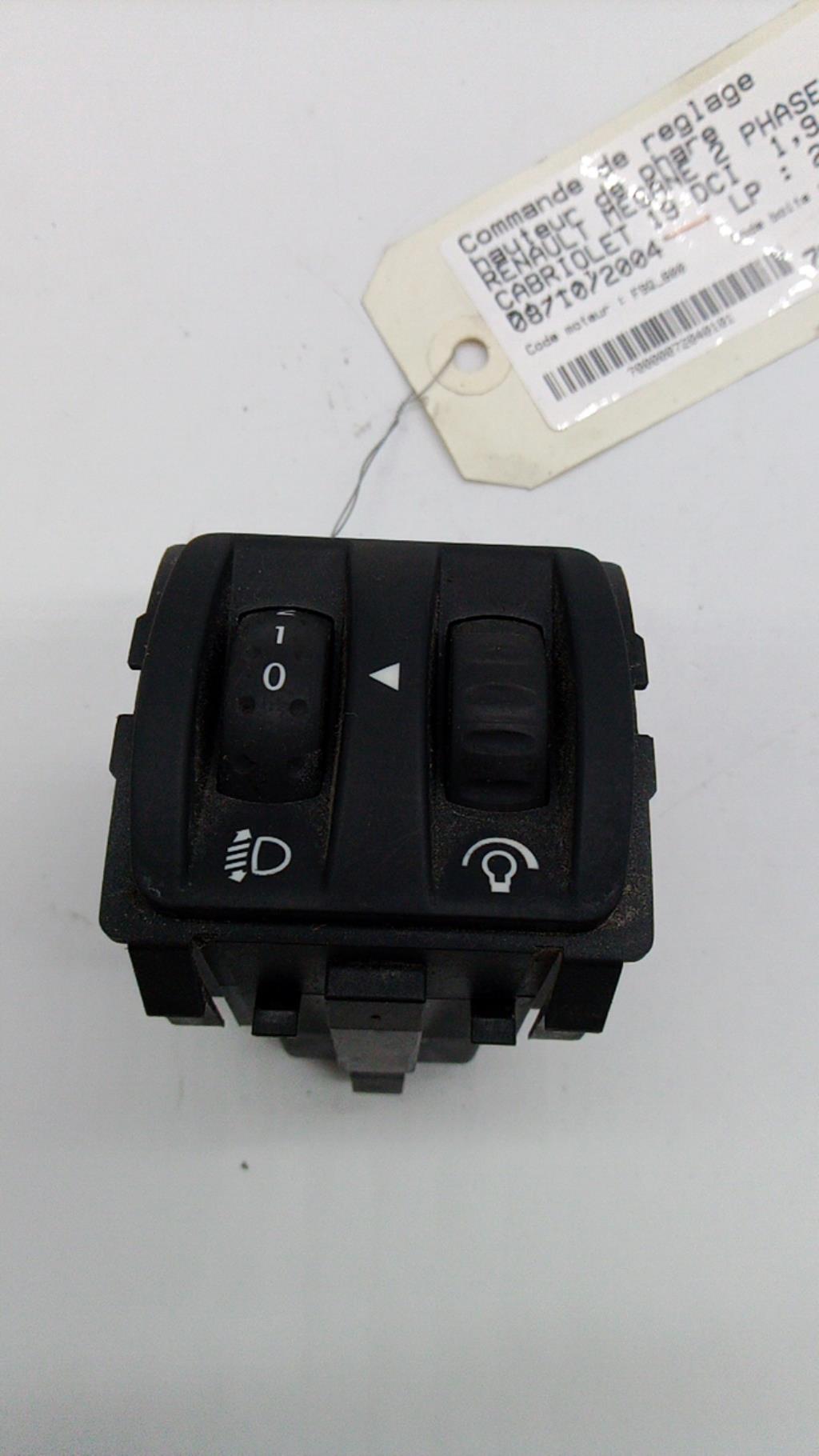 Commande de reglage hauteur de phare RENAULT MEGANE 2 PHASE 1 CABRIOLET Diesel - 1