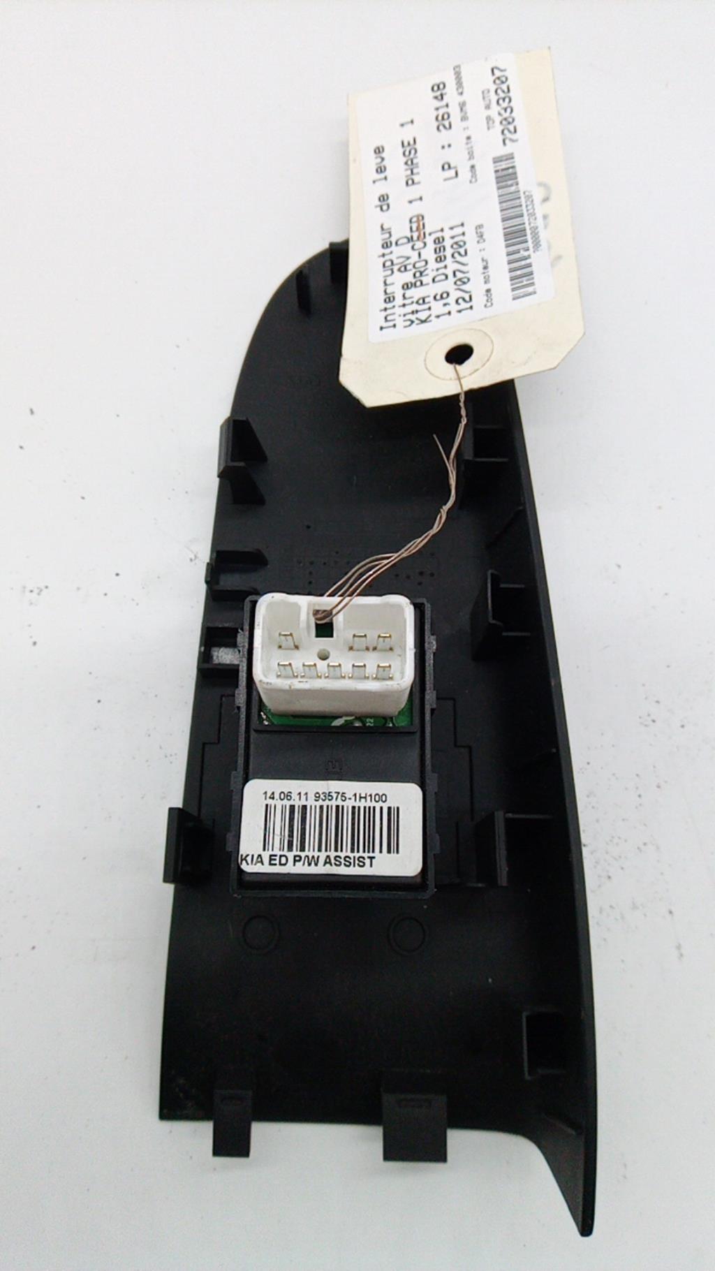 Interruttore lavacristalli anteriore destro KIA PRO-CEED 1 PHASE 1 Diésel - 1