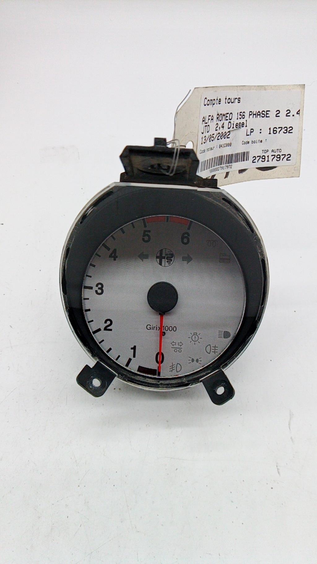 Compte tours ALFA ROMEO 156 PHASE 2 Diesel - 1