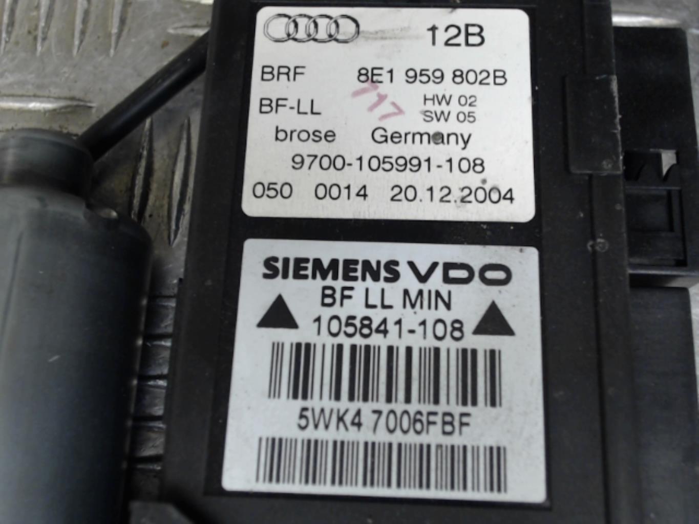Leve vitre electrique avant droit AUDI A4 2 PHASE 2  - 1