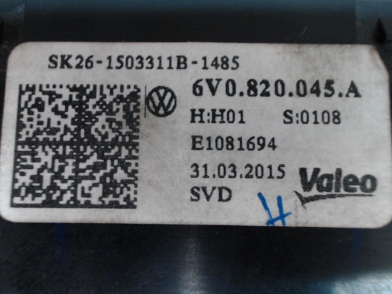 Commande chauffage SKODA FABIA 3 PHASE 1 Diesel - 1
