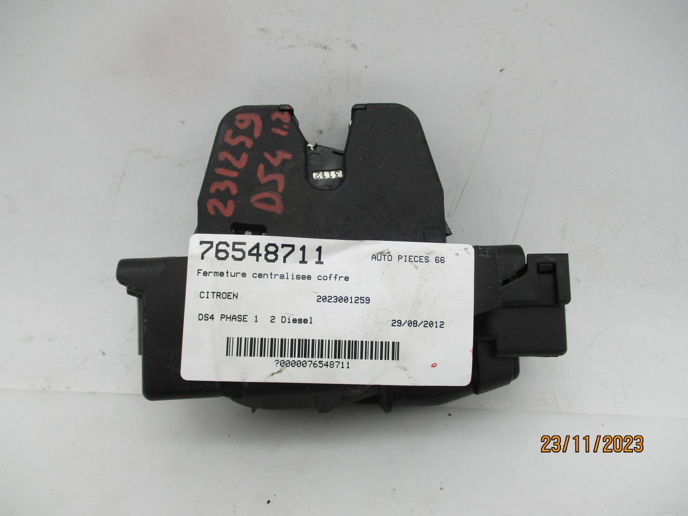 Fermeture centralisee coffre CITROEN DS4 PHASE 1 Diesel - 1