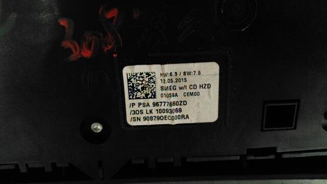 Commande chauffage PEUGEOT 308 2 PHASE 1 Diesel - 1