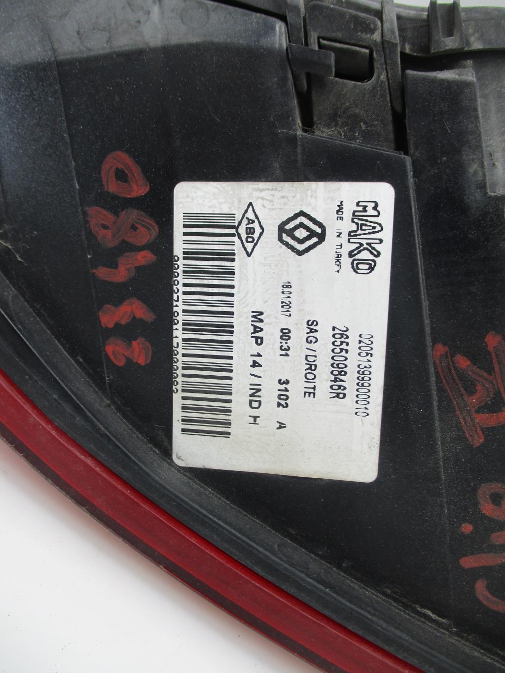 Fanale posteriore principale destro (luci) RENAULT CLIO 4 PHASE 2 Diésel - 1