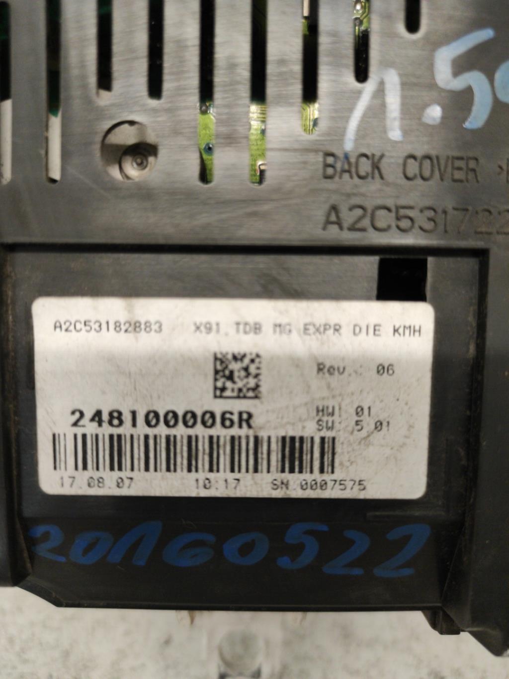 Compteur RENAULT LAGUNA 3 PHASE 1 Diesel - 1