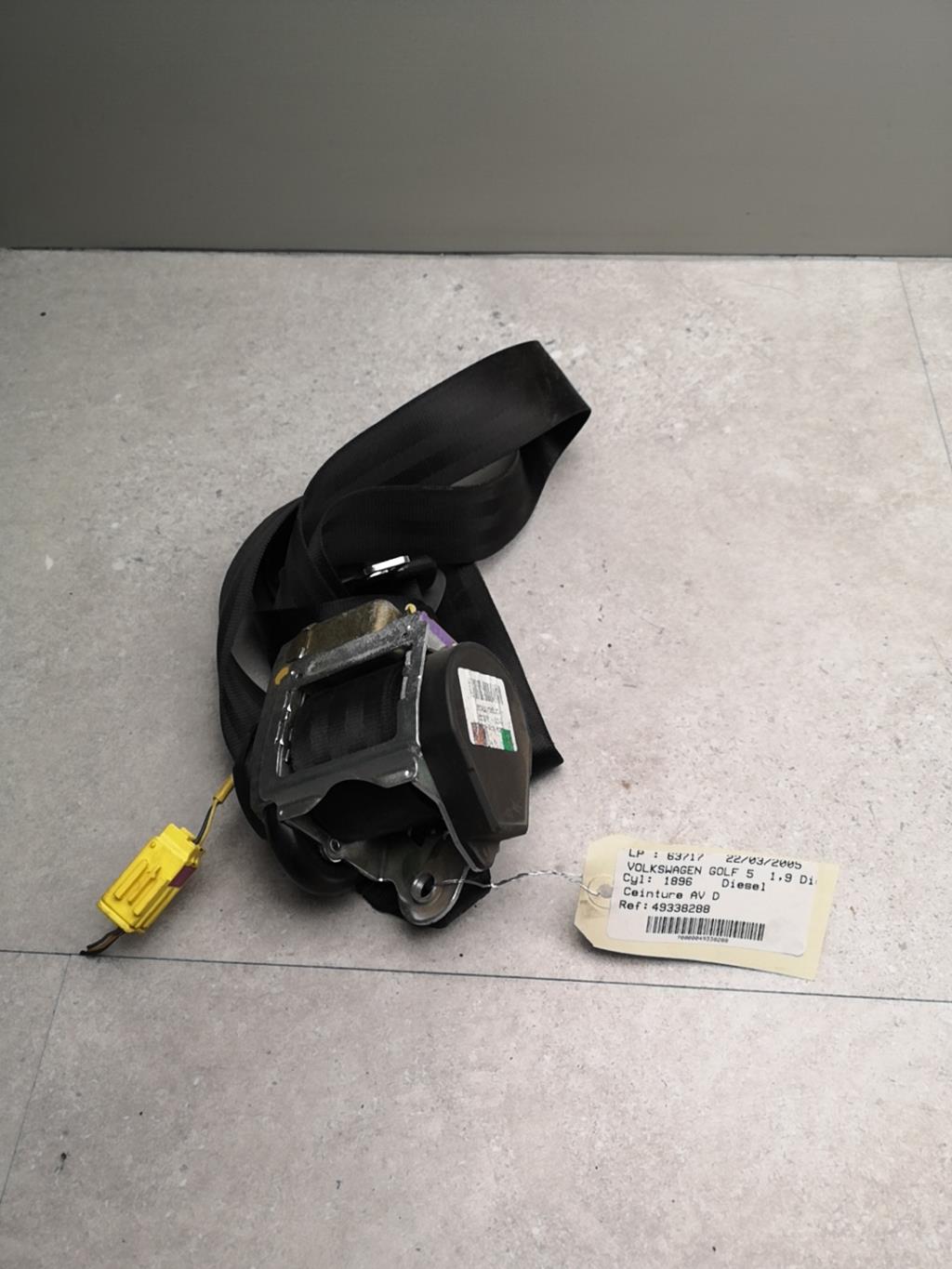 Cintura di sicurezza anteriore destra VOLKSWAGEN GOLF 5 Diésel - 1