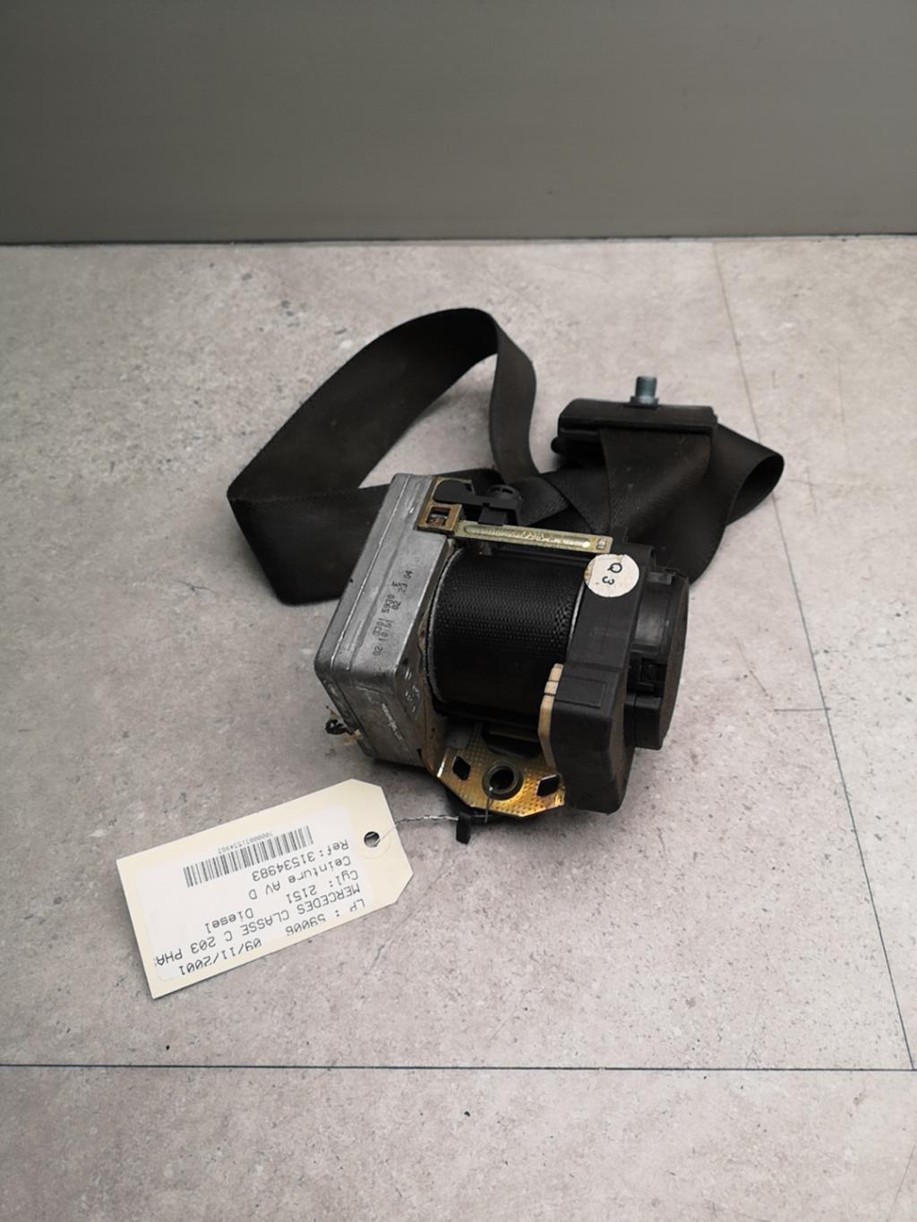 Cintura di sicurezza anteriore destra MERCEDES CLASSE C 203 PHASE 1 Diésel - 1