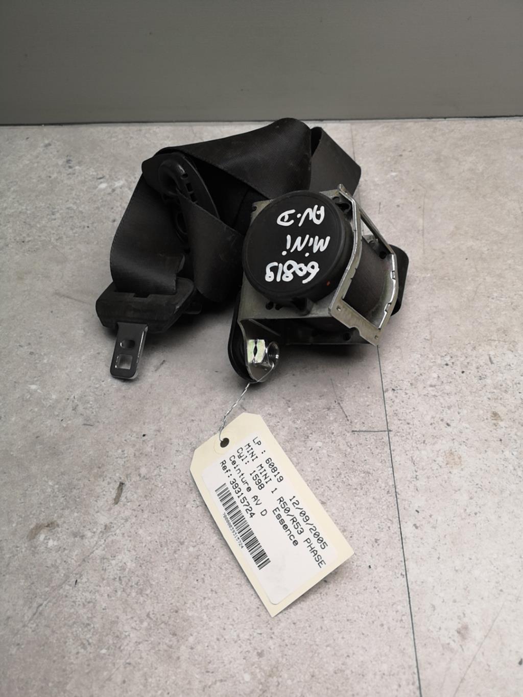 Cintura di sicurezza anteriore destra MINI MINI 1 R50/R53 PHASE 1 Gasolina - 1