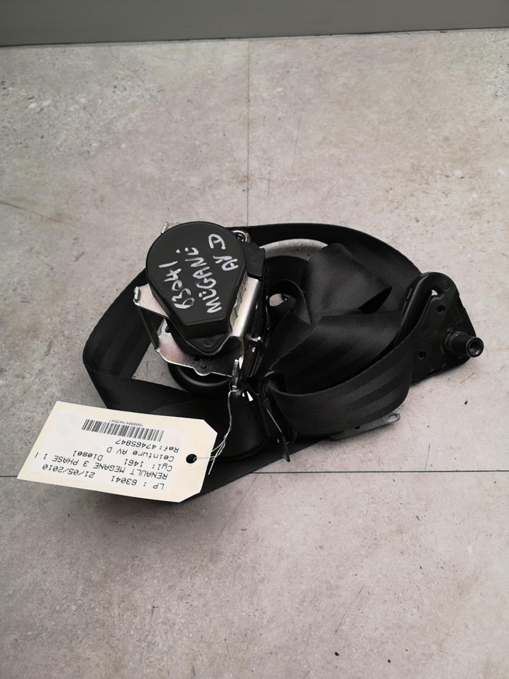 Cintura di sicurezza anteriore destra RENAULT MEGANE 3 PHASE 1 Diésel - 1