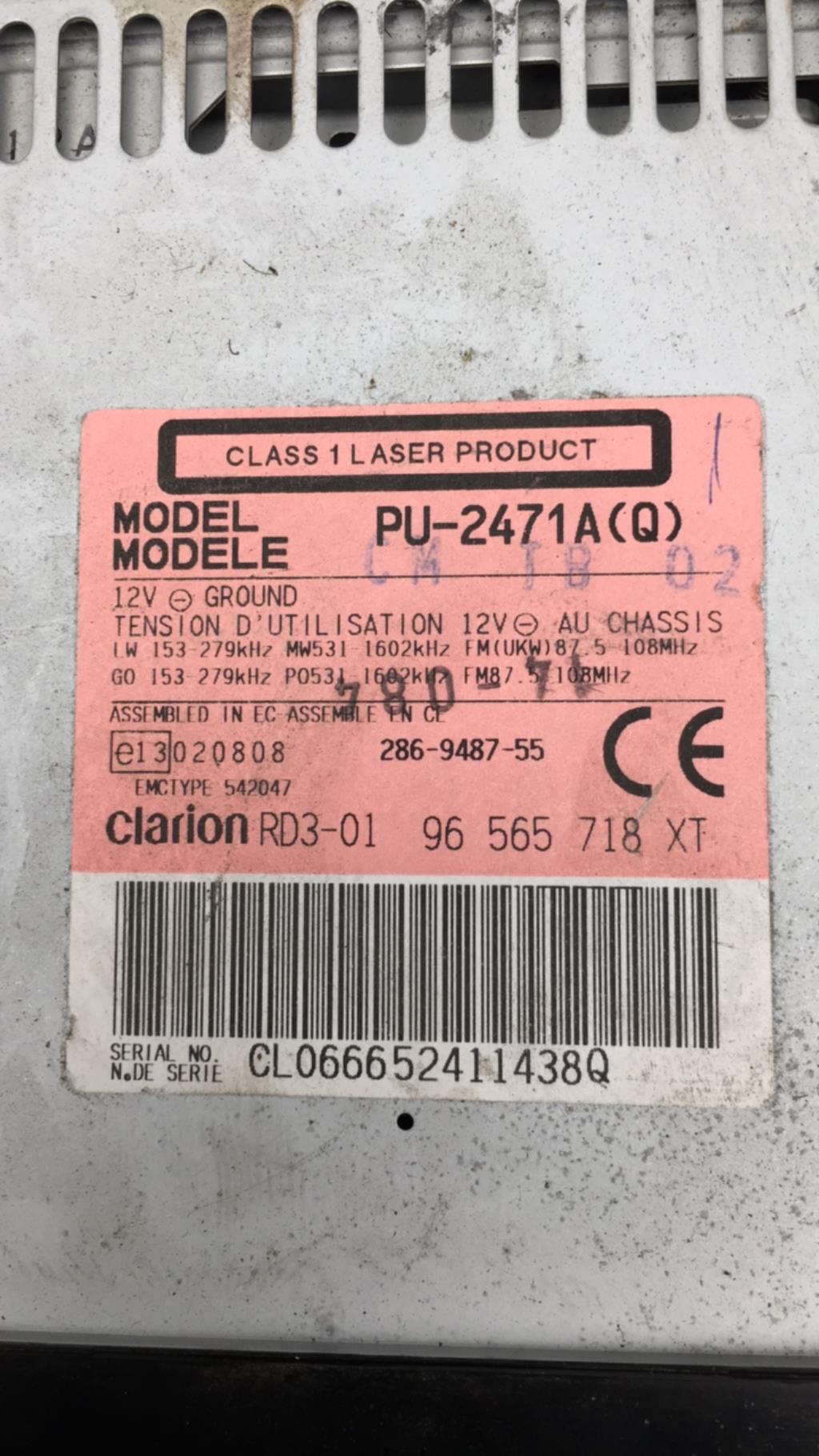Autoradio CITROEN C3 1 PHASE 1 Diesel - 1