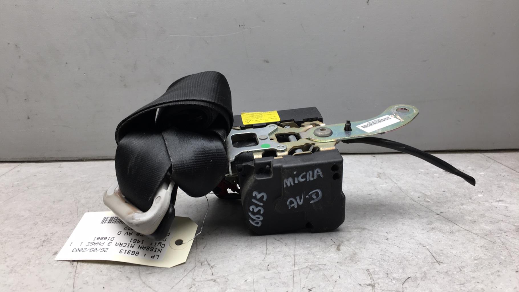 Cintura di sicurezza anteriore destra NISSAN MICRA 3 PHASE 1 Diésel - 1