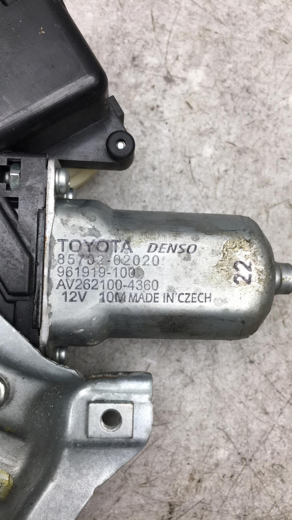 Alzacristalli elettrico posteriore destro TOYOTA AURIS 1 PHASE 2 Diésel - 1