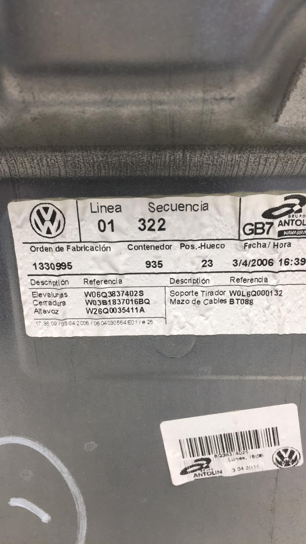 Alzacristalli elettrico anteriore destro VOLKSWAGEN POLO 4 PHASE 1 Gasolina - 1