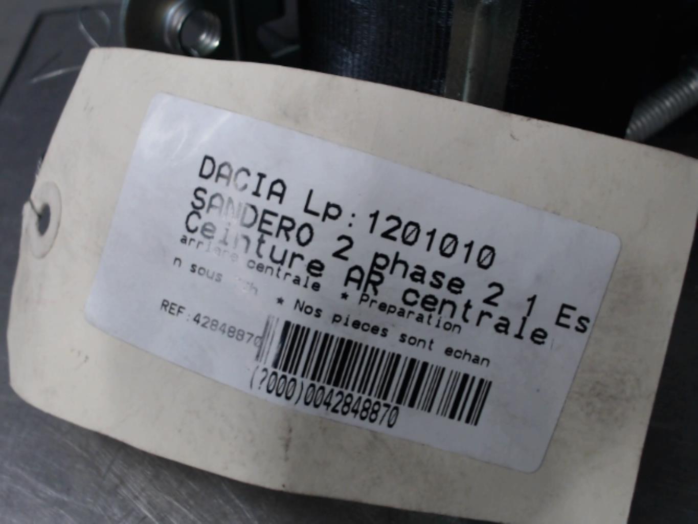 Cintura posteriore centrale DACIA SANDERO 2 PHASE 2 Gasolina - 1