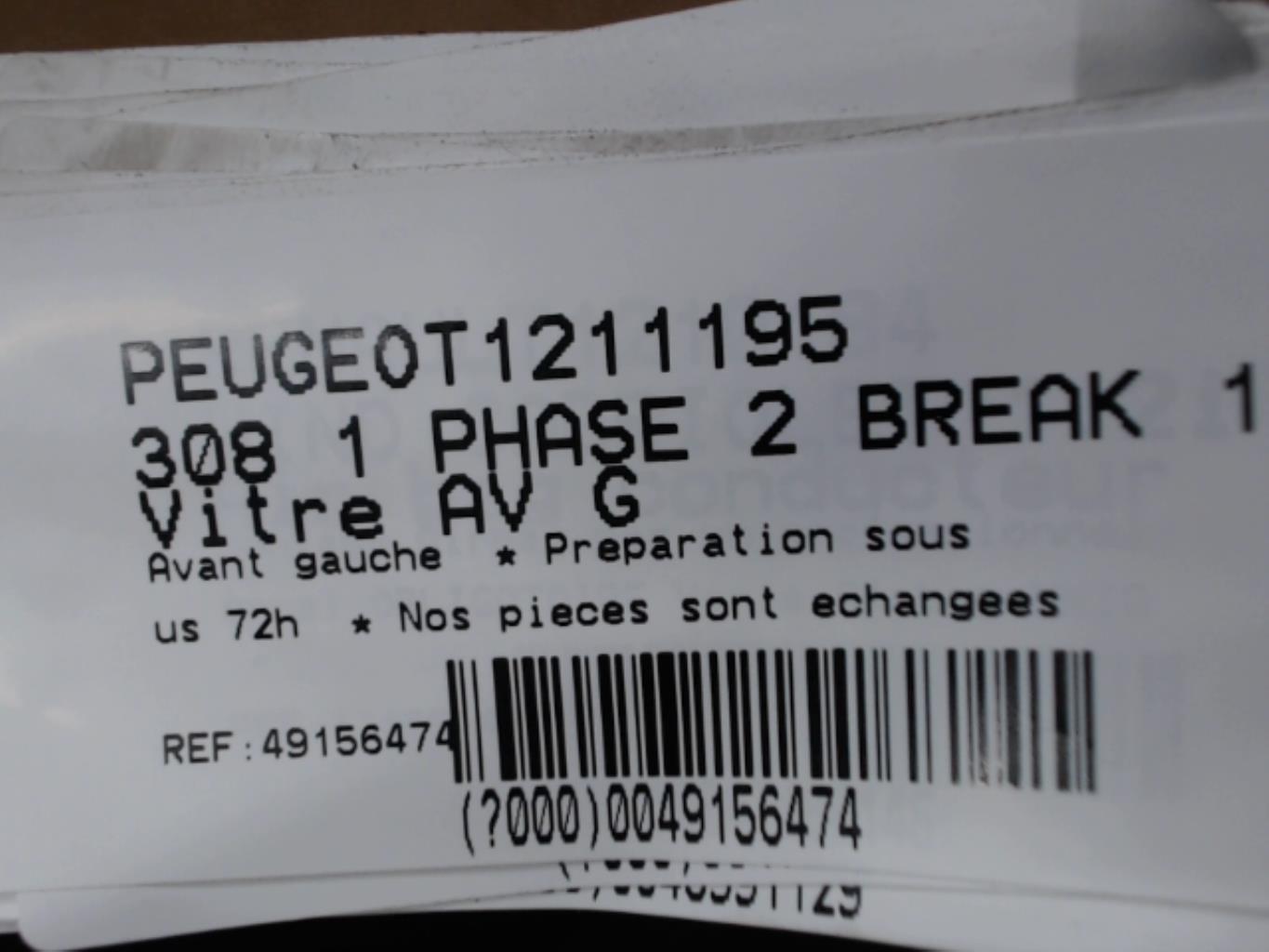 Vetro anteriore sinistro PEUGEOT 308 1 SW PHASE 2 BREAK Diésel - 1