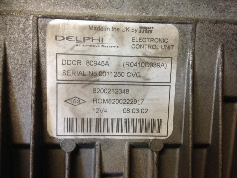 Calculateur RENAULT CLIO 2 PHASE 2 Diesel - 1