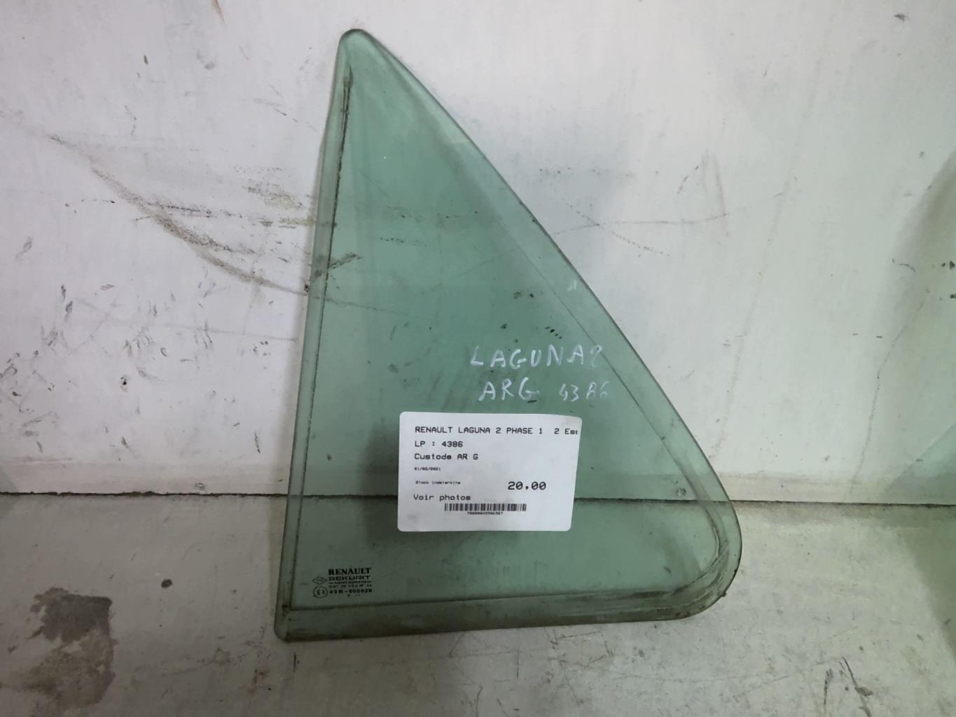 Custode arriere gauche (porte) RENAULT LAGUNA 2 PHASE 1 Essence - 1