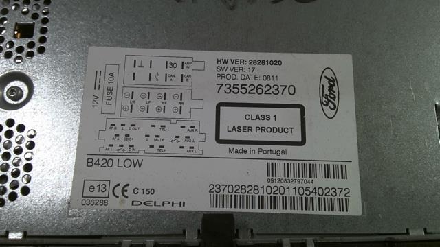 Autoradio d'origine FORD KA 2 PHASE 2 Essence - 1